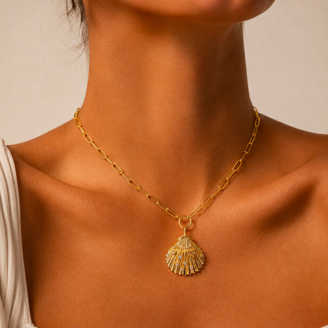 Collier Coquillage Nerea - Or & Diamants