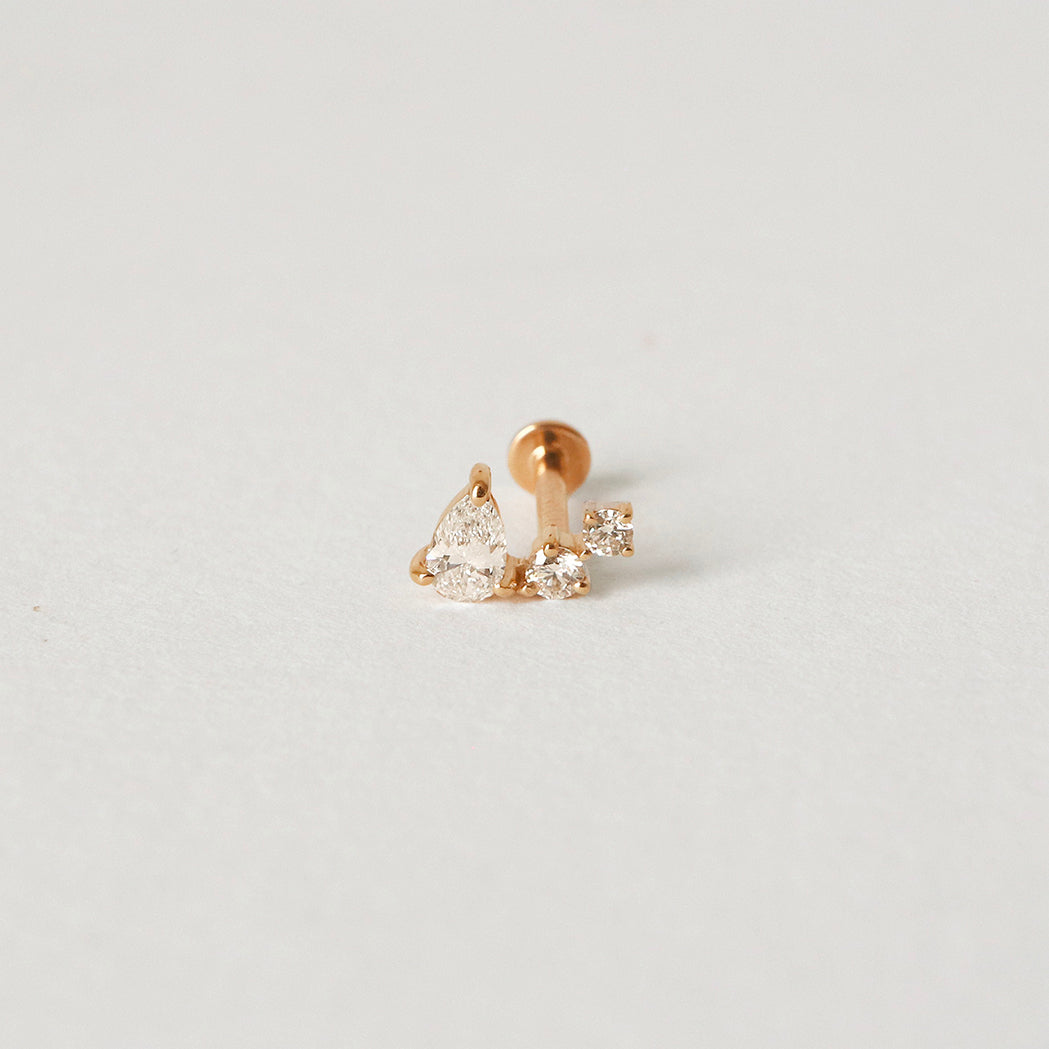 Cosmos Ear Piercing - Gold & Diamanten