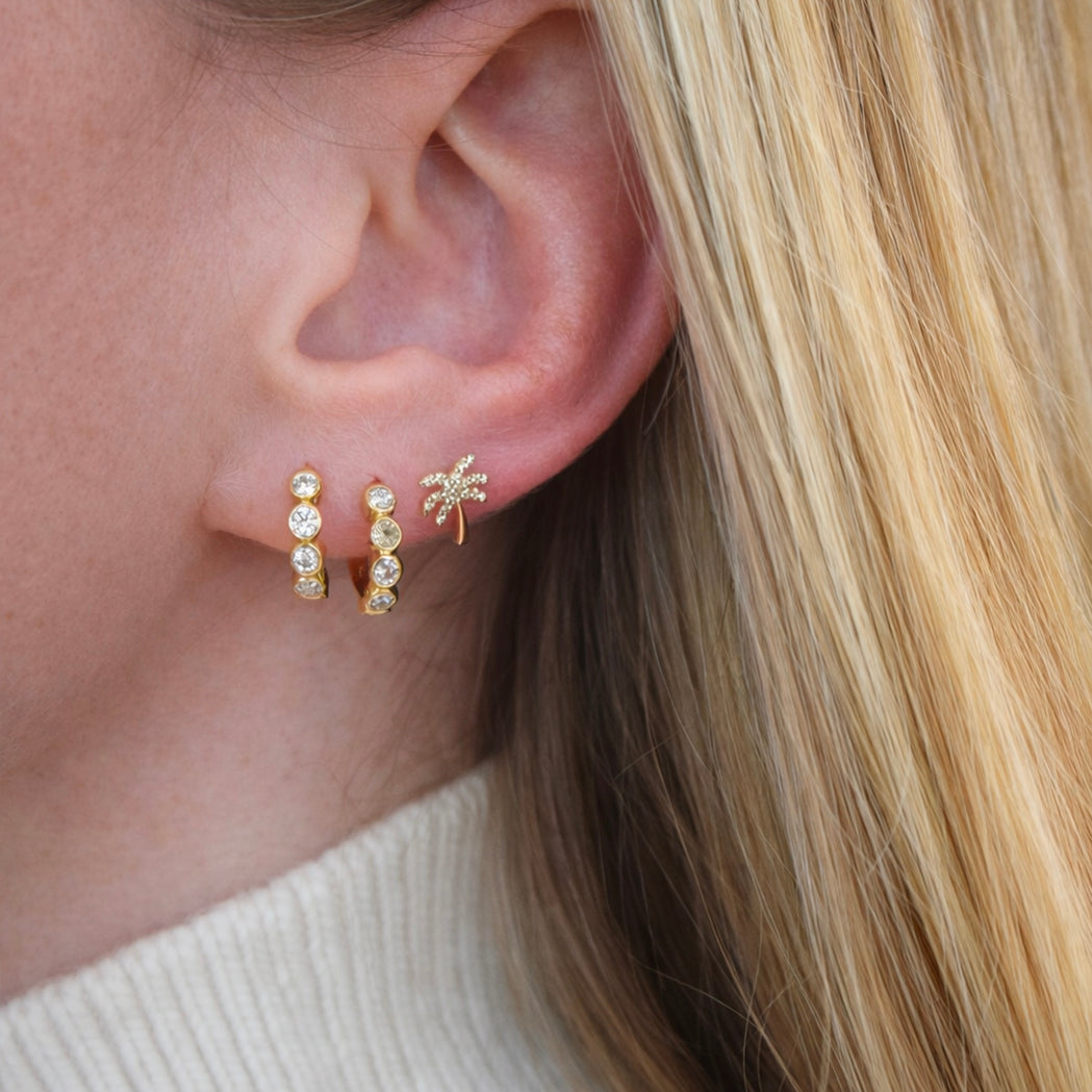 Piercing d'Oreille Palm - Or & Diamants