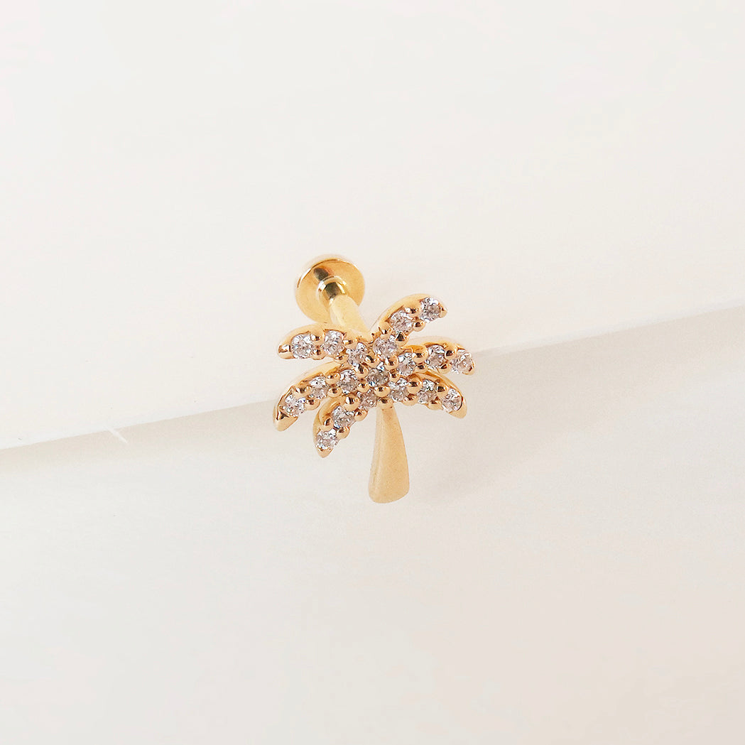 Piercing d'Oreille Palm - Or & Diamants