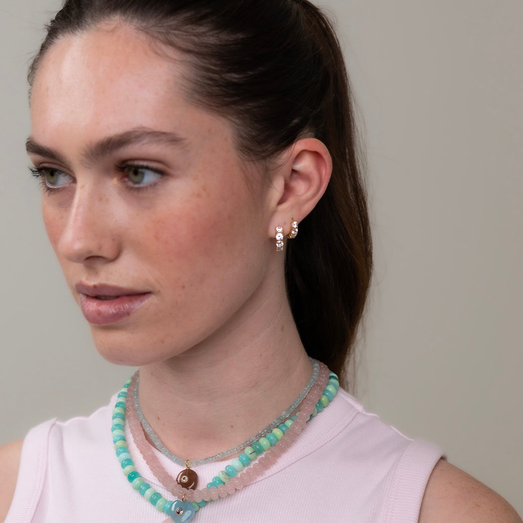 Prism Hoop Earrings - 8 mm