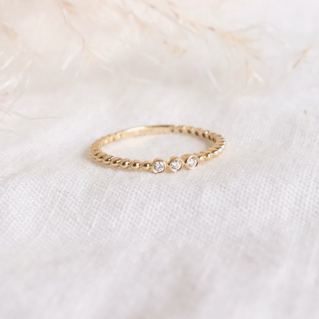 Bubble Ring aus Gold und Diamanten