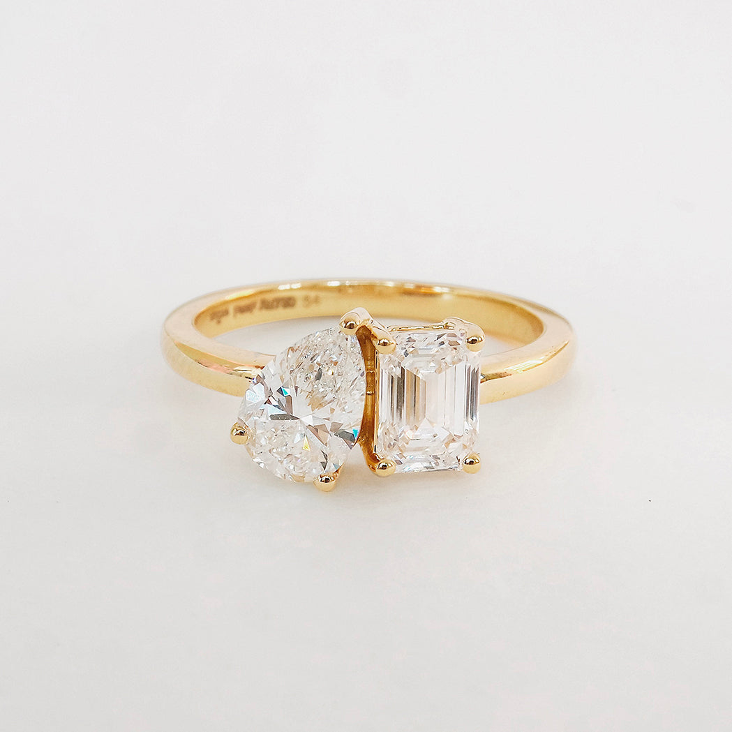 Bague Toi & Moi Riva - Or & Diamants
