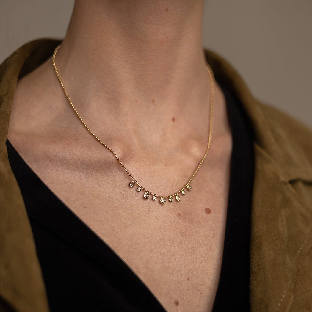 Romy Necklace - Gold & Diamonds