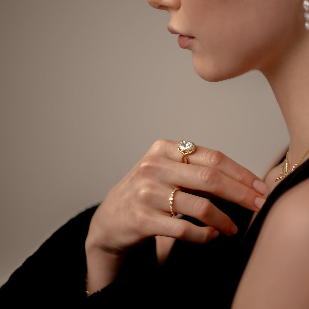 Round Ring Gold & Diamond