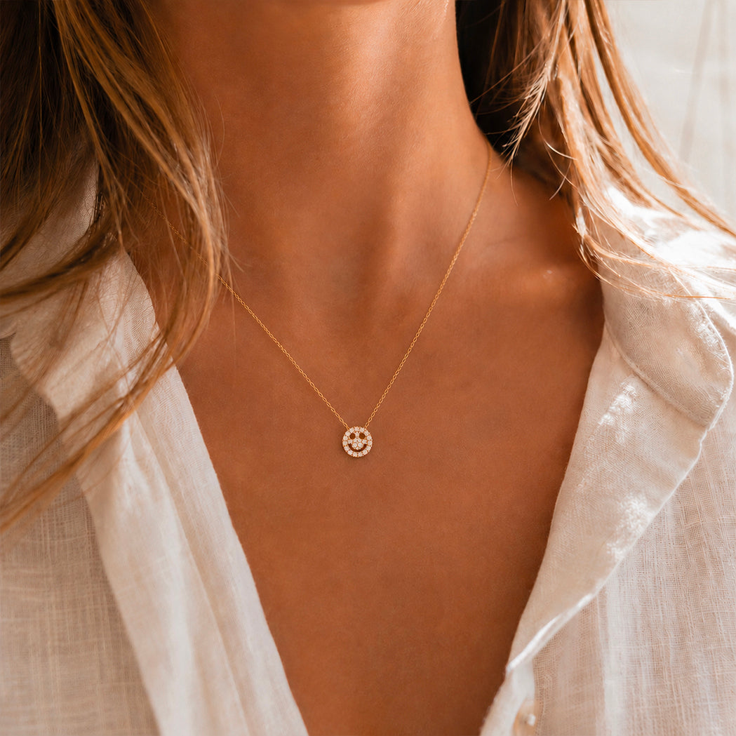 Collier Smiley - Or & Diamants
