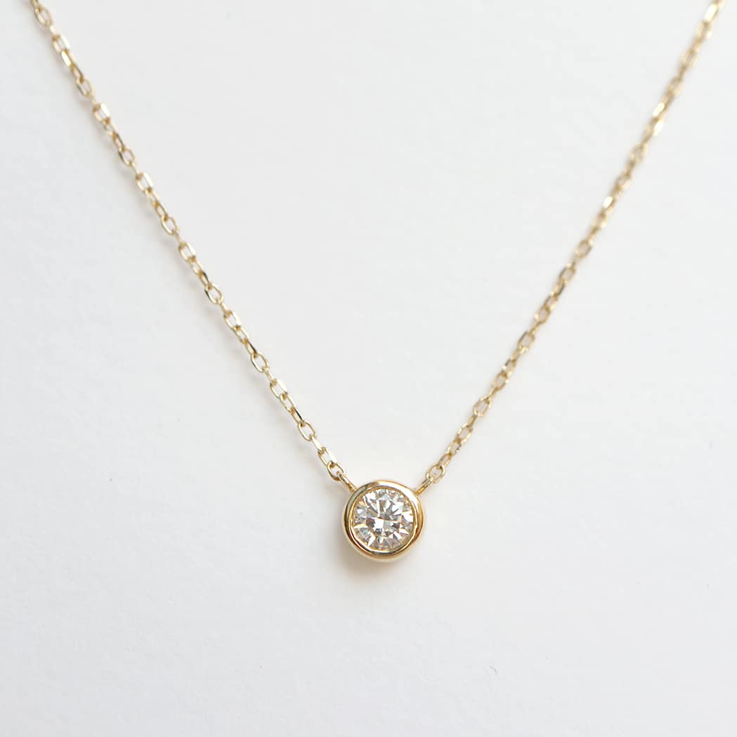 Gold & Diamond Round Necklace
