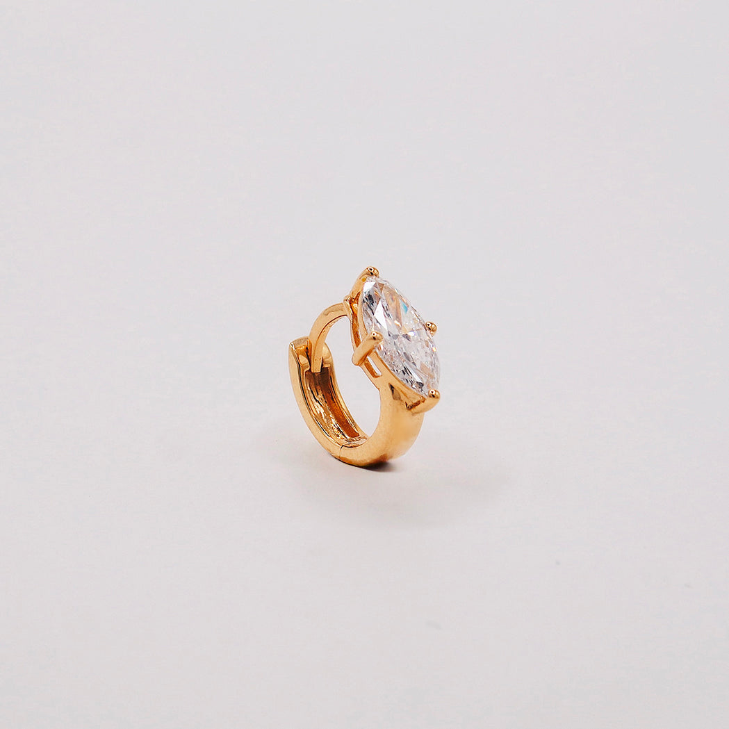 Spark Creole-Ohrringe – Gold & Diamanten – Marquise