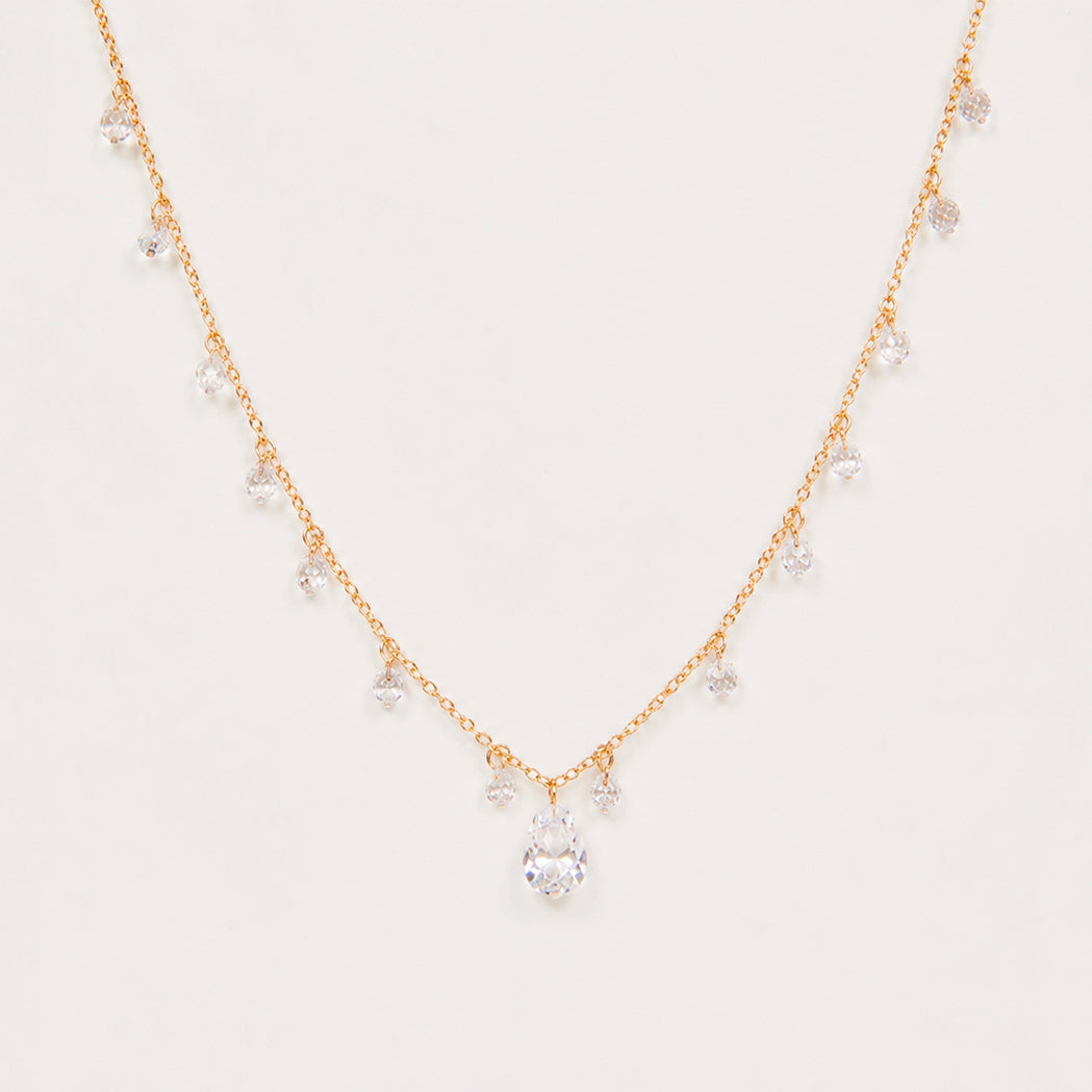 Stardust Necklace - Gold & Drilled Diamonds