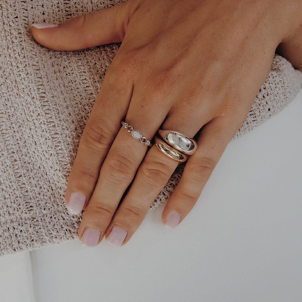 Bague Sunset - Or, Opale, Citrine et Diamant