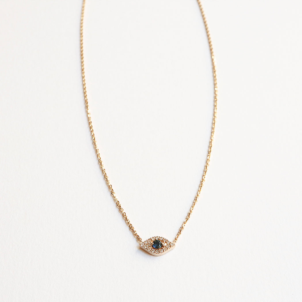 Collier Tiny Eye Or & Diamants