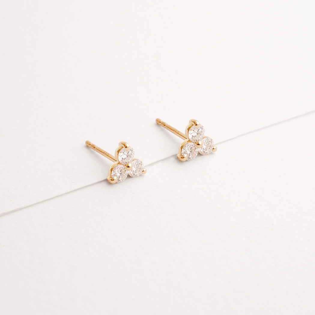 Gold & Diamond Triade Earrings
