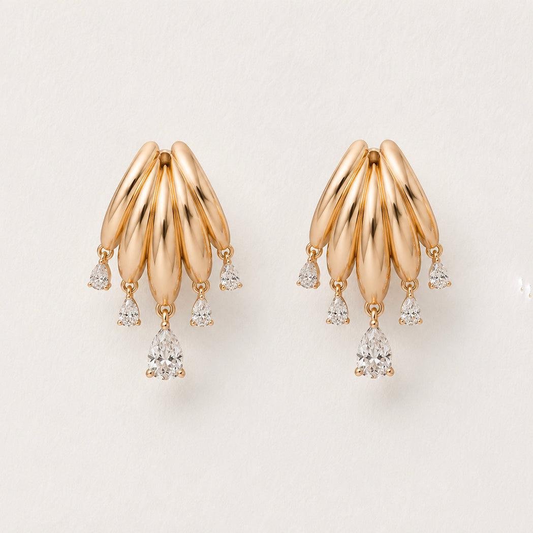 Boucles d'Oreille Venus - Or & Diamant