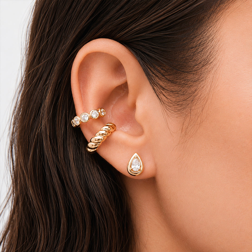 Ear Cuff Weave aus Gold