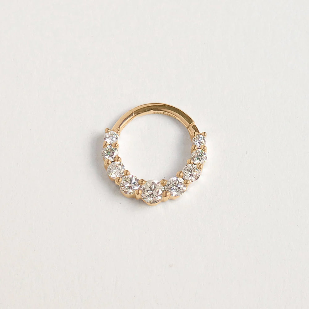 Yara Gold & Diamond Clicker Hoop