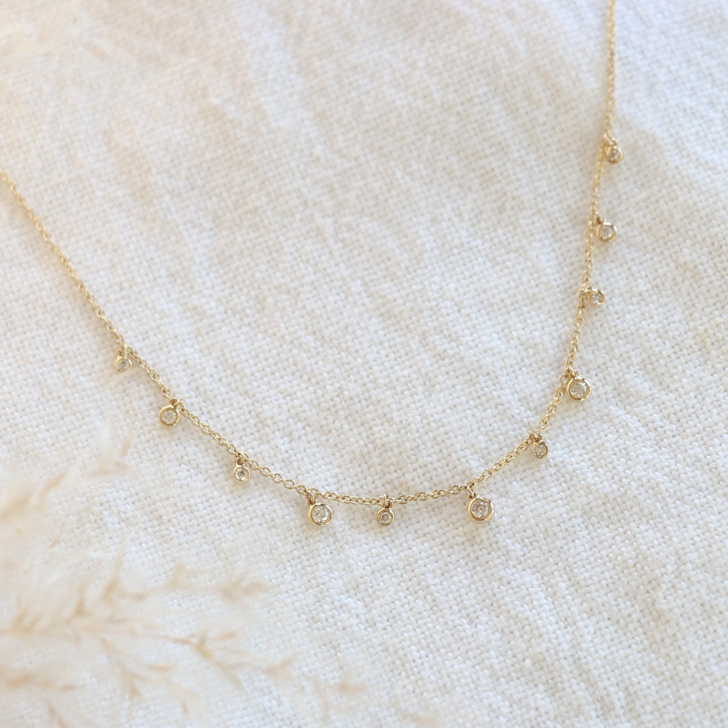 Gold & Diamond Confetti Necklace